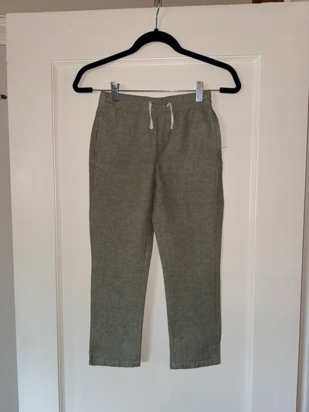 Janie Jack Olive Green Linen Pant Sz 7